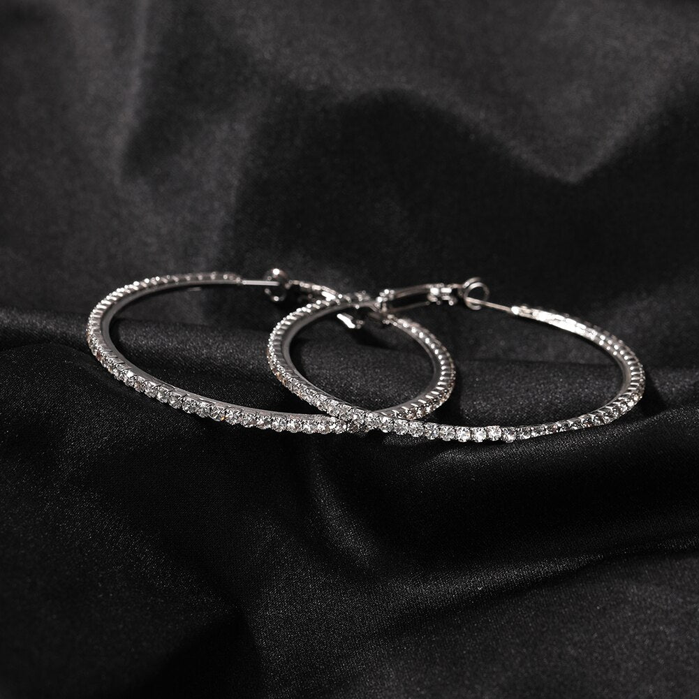 Diamond Hoops Earring | Big Diamond Hoop Earrings