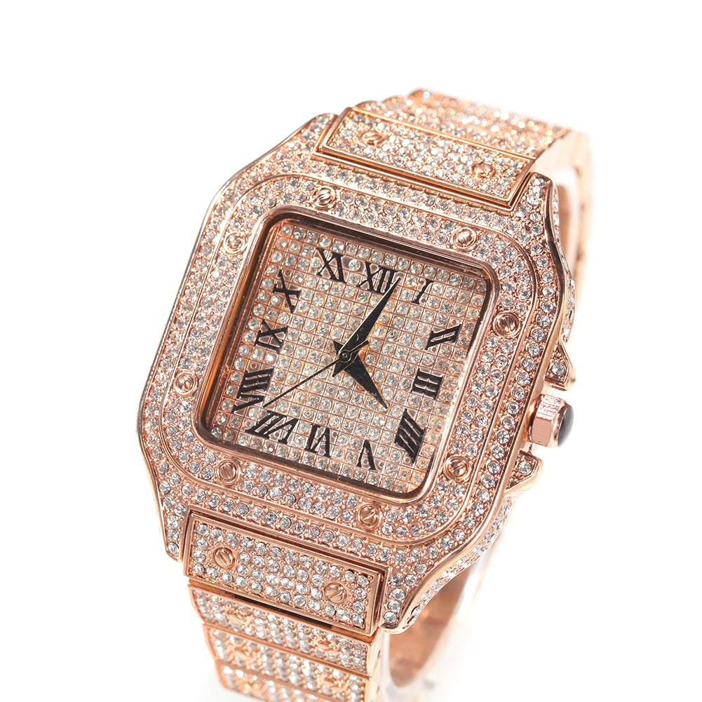 Womens Diamond Watch | Womens Big Face Watch with Numbers