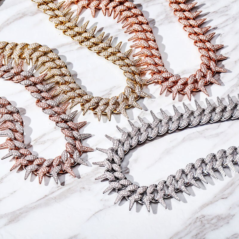 25mm | Cuban Link Mens Chains | Rapper Diamond Chains