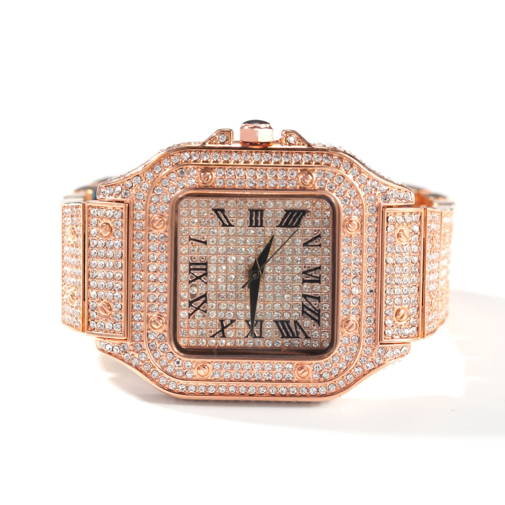 Womens Diamond Watch | Womens Big Face Watch with Numbers