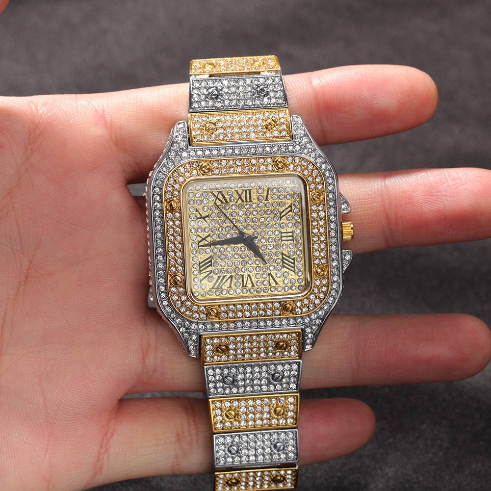 Womens Diamond Watch | Womens Big Face Watch with Numbers