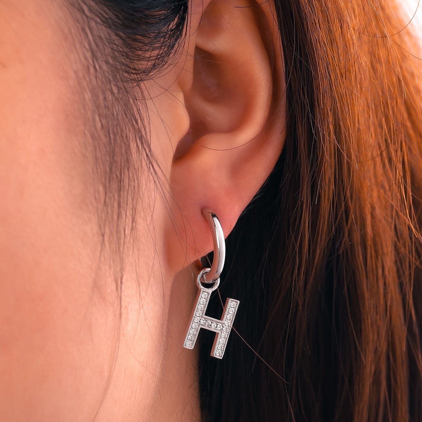 925 Strerling Silver | Initial Earrings | Silver Initial Earrings | Dangling Earirngs Gold