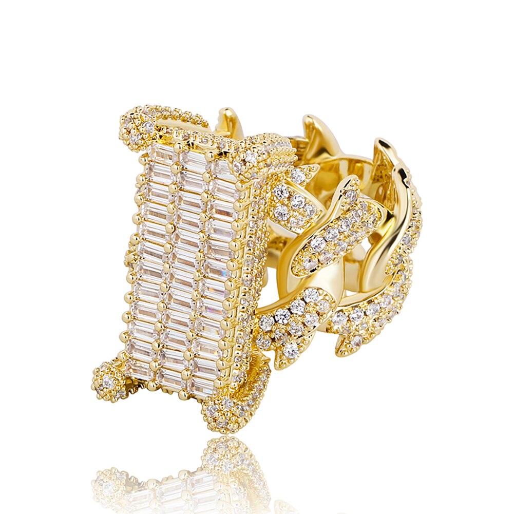 Luxury CZ Rings | Iced Out Ring | Rectangle Diamond Ring