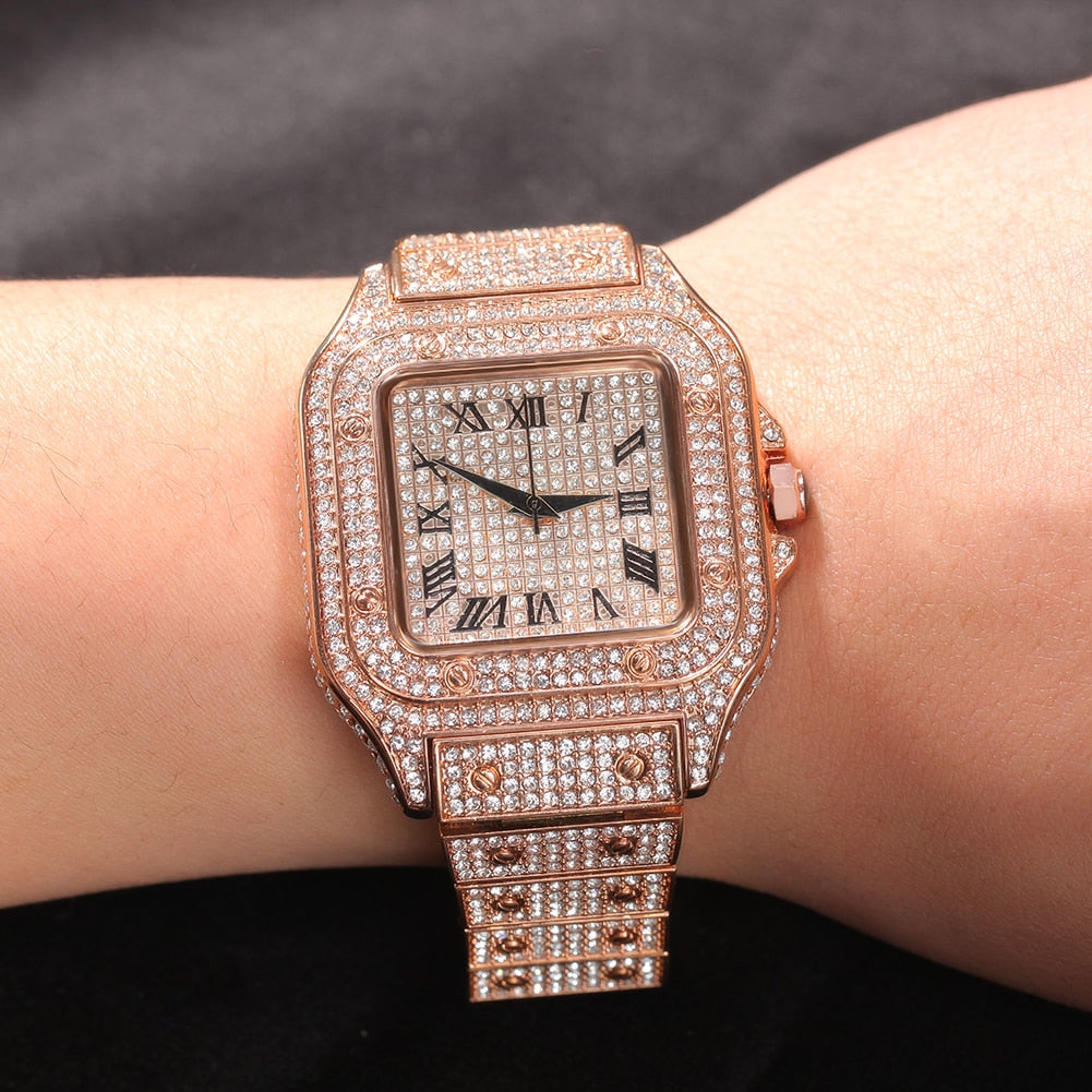 Womens Diamond Watch | Womens Big Face Watch with Numbers