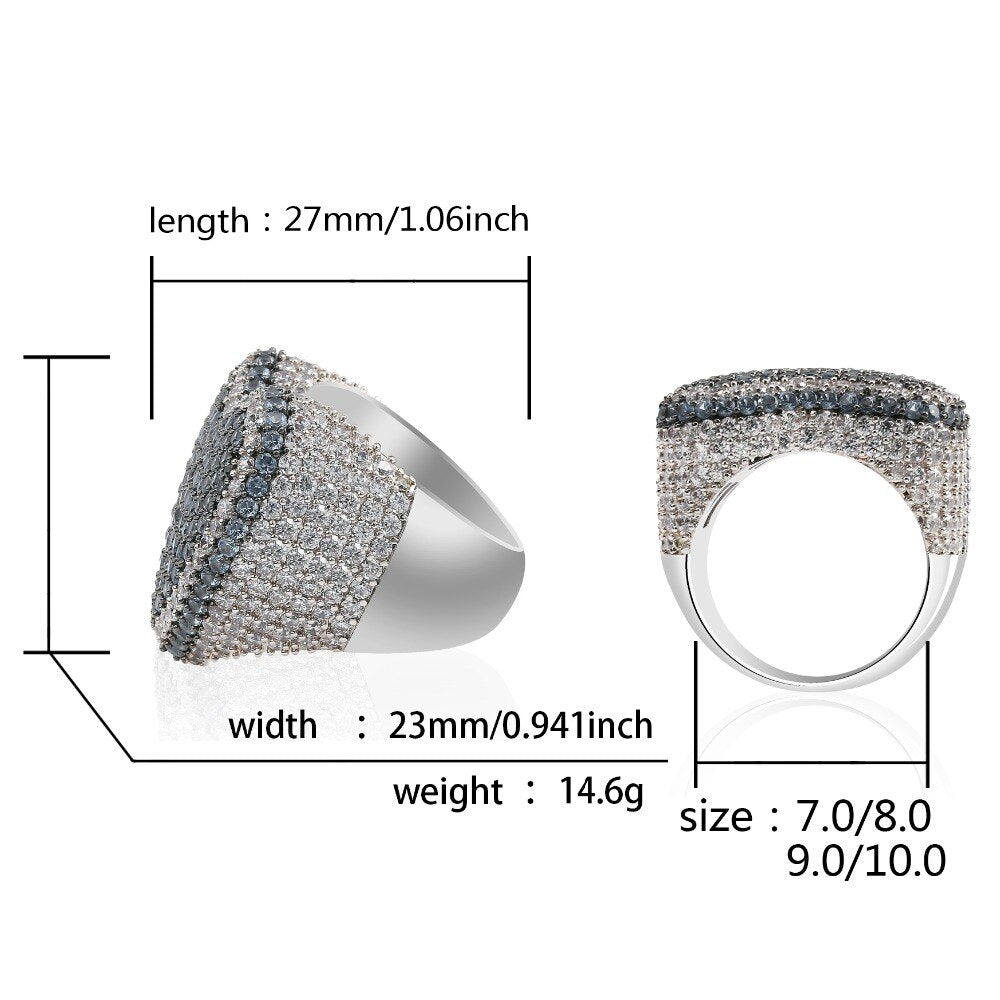 Large Heart CZ Ring | Large Heart Diamond Ring | Heart Ring