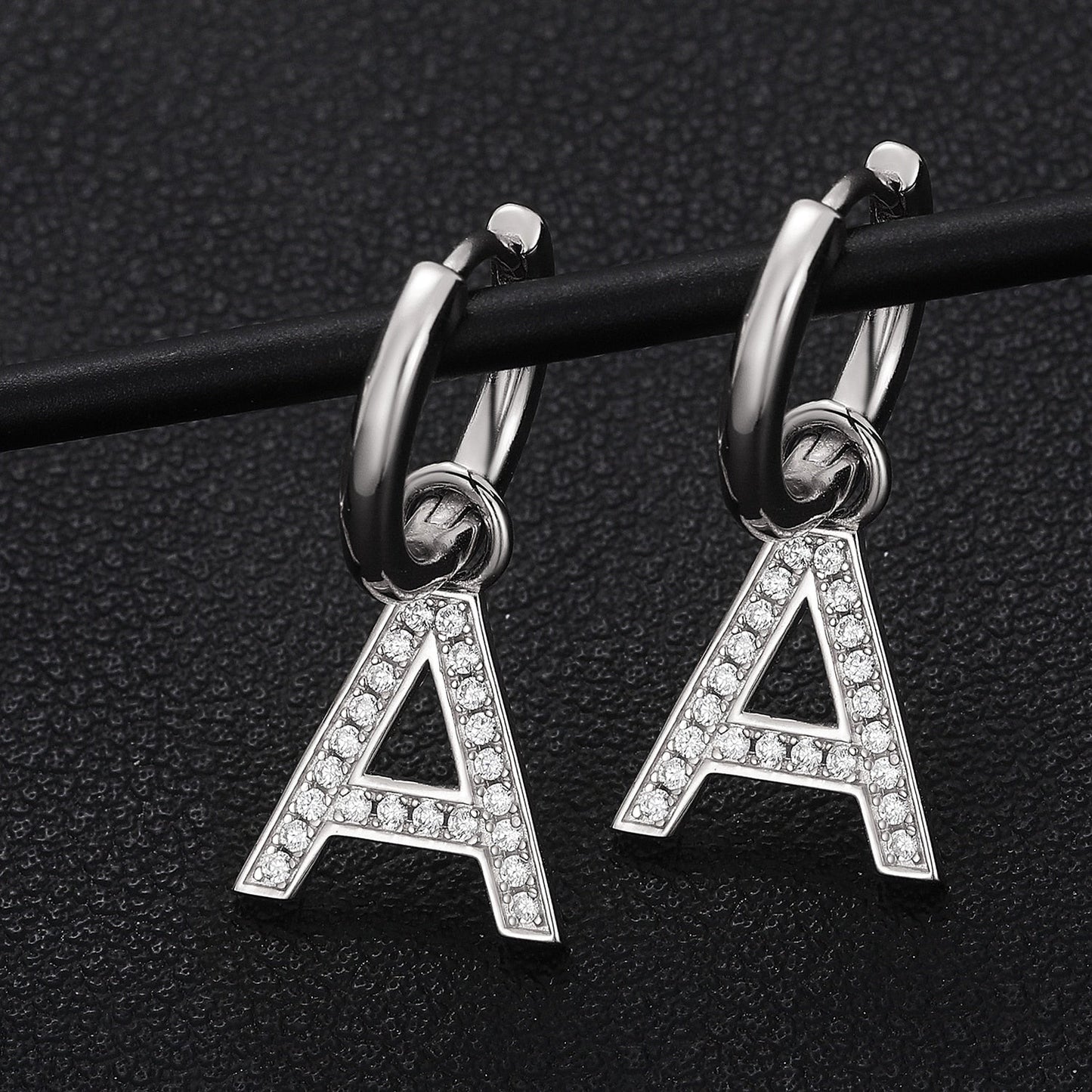 925 Strerling Silver | Initial Earrings | Silver Initial Earrings | Dangling Earirngs Gold