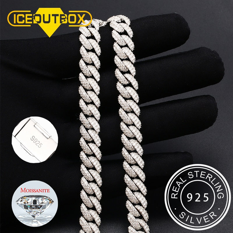 10mm | Real Iced Out Cuban Link Chain | Cuban Link Diamond Chain Real