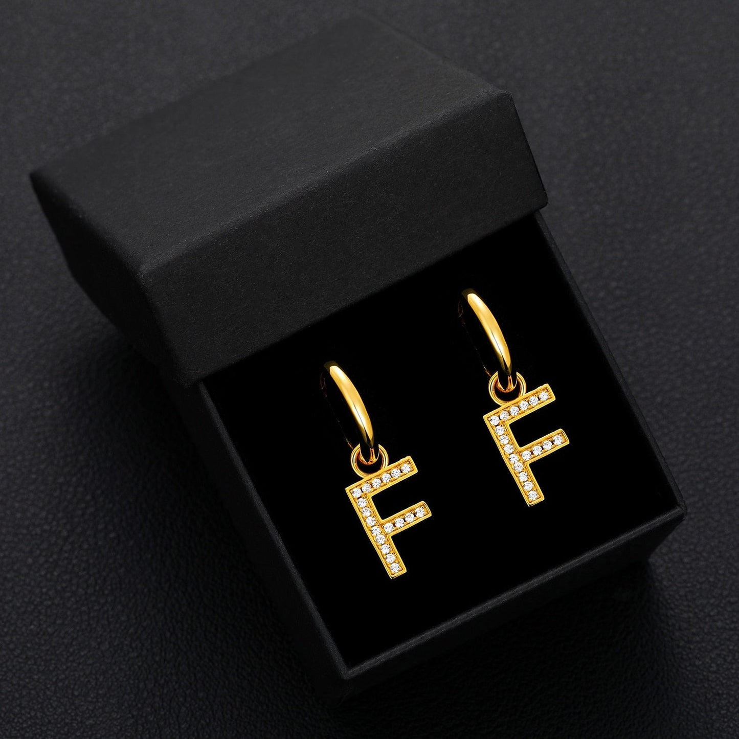 925 Strerling Silver | Initial Earrings | Silver Initial Earrings | Dangling Earirngs Gold