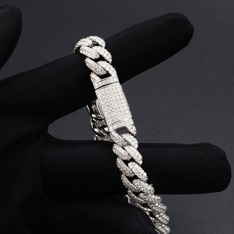 10mm | Real Iced Out Cuban Link Chain | Cuban Link Diamond Chain Real