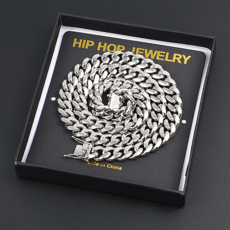 10mm | Stainless Steel Cuban Link Chain and Bracelet | Curb Link Chain