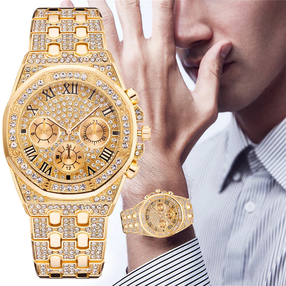 Diamond Watches for Men | Mens Diamond Watches | Big Face Watches for Men