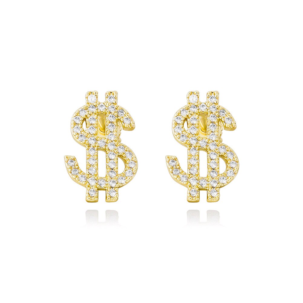 925 Sterling Silver | Dollar Sign Earrings | Dollar Sign Earring