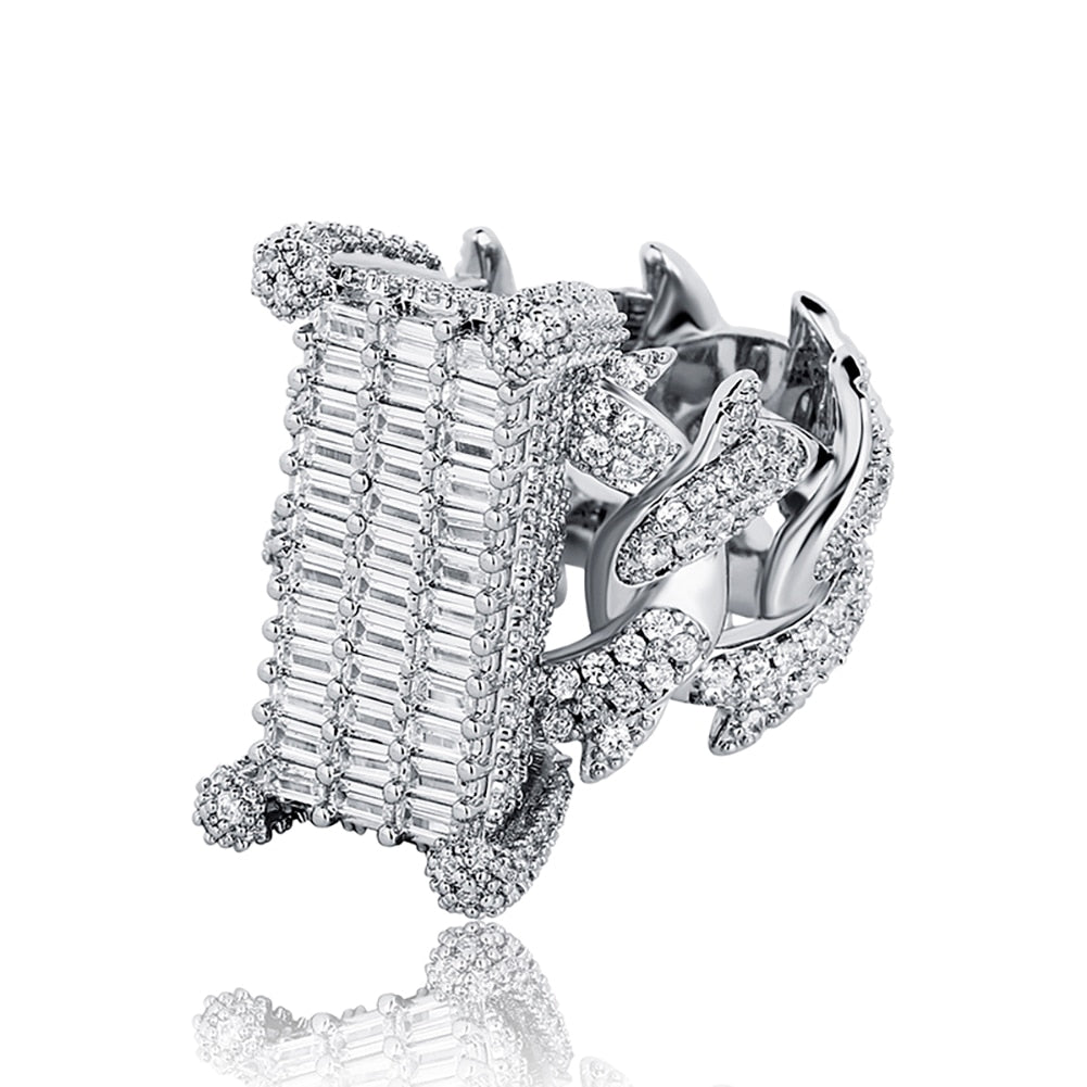 Luxury CZ Rings | Iced Out Ring | Rectangle Diamond Ring