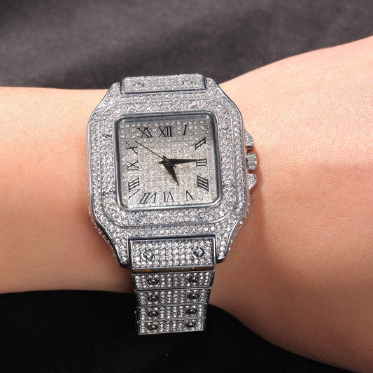 Womens Diamond Watch | Womens Big Face Watch with Numbers