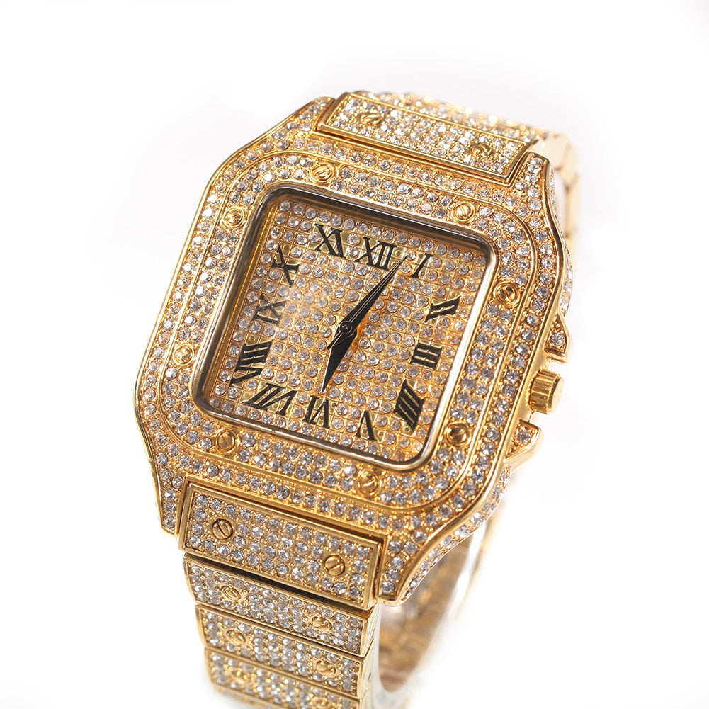 Womens Diamond Watch | Womens Big Face Watch with Numbers