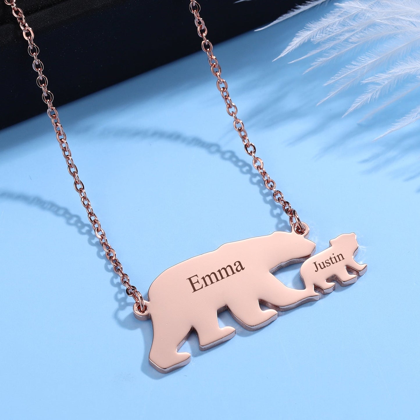 Engrave Elephant Necklace DN180-3