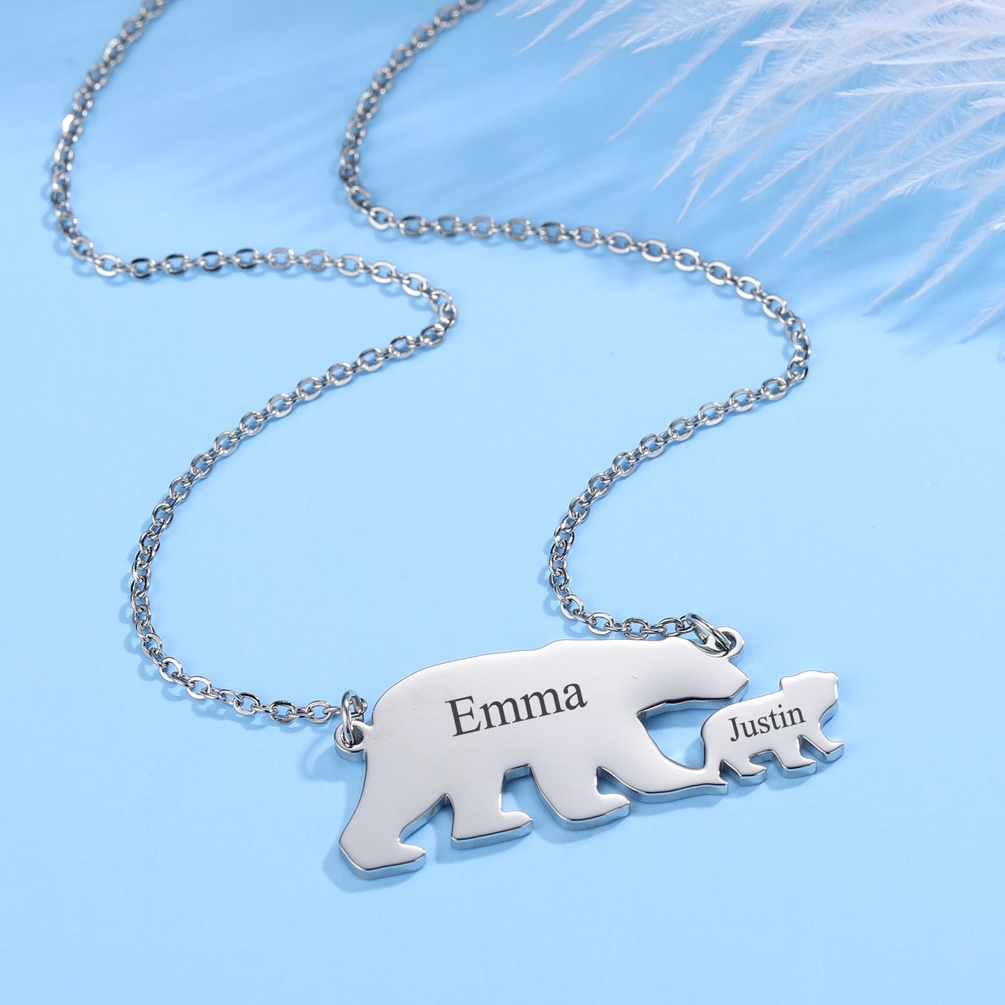 Engrave Elephant Necklace DN180-3