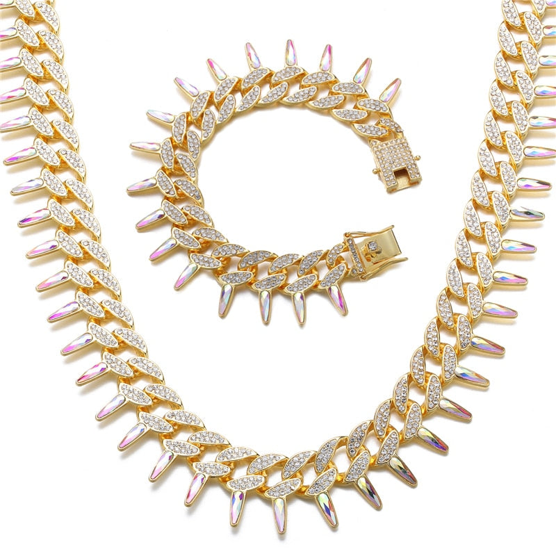 25mm | Cuban Link Set | Cuban Link Chain Set