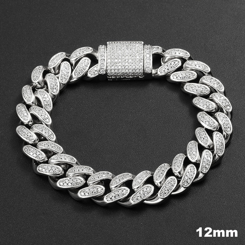 VVS Diamond Cuban Link Bracelet | Iced Out Bracelet Mens Real