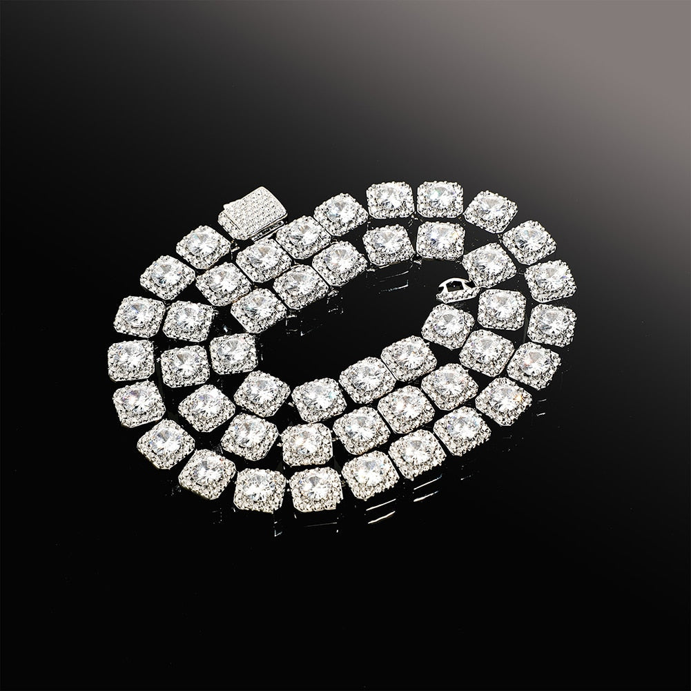 10mm | Waterproof - No Fade | Tennis Bracelet Mens | Mens Diamond Tennis Chain