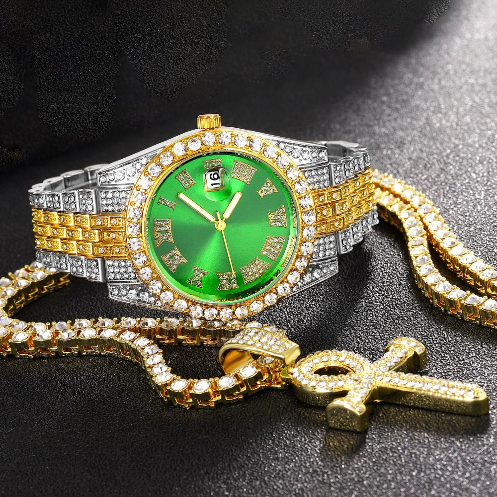 Iced Out Watches | Rapper Watches | Hip Hop Jewelry Sets