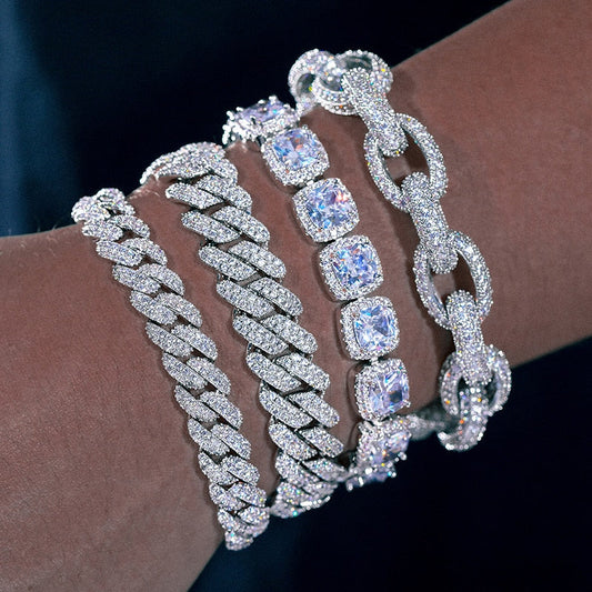 VVS Diamond Cuban Link Bracelet | Iced Out Bracelet Mens Real