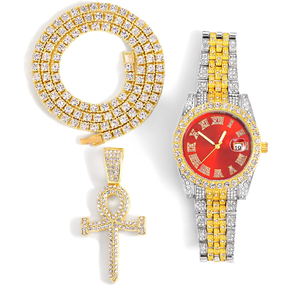 Iced Out Watches | Rapper Watches | Hip Hop Jewelry Sets