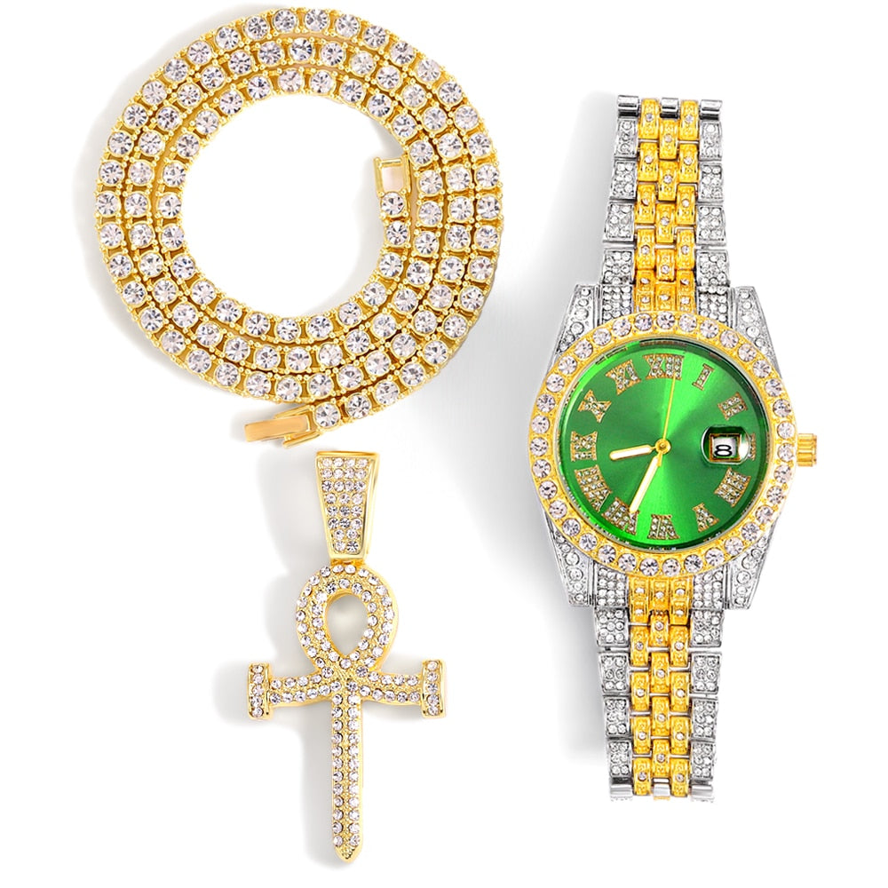 Iced Out Watches | Rapper Watches | Hip Hop Jewelry Sets