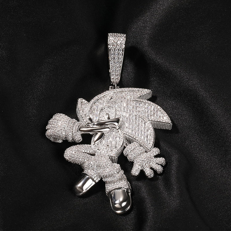 Iced Out Cartoon Pendants | Sonic Pendants | Hedgehog Pendant