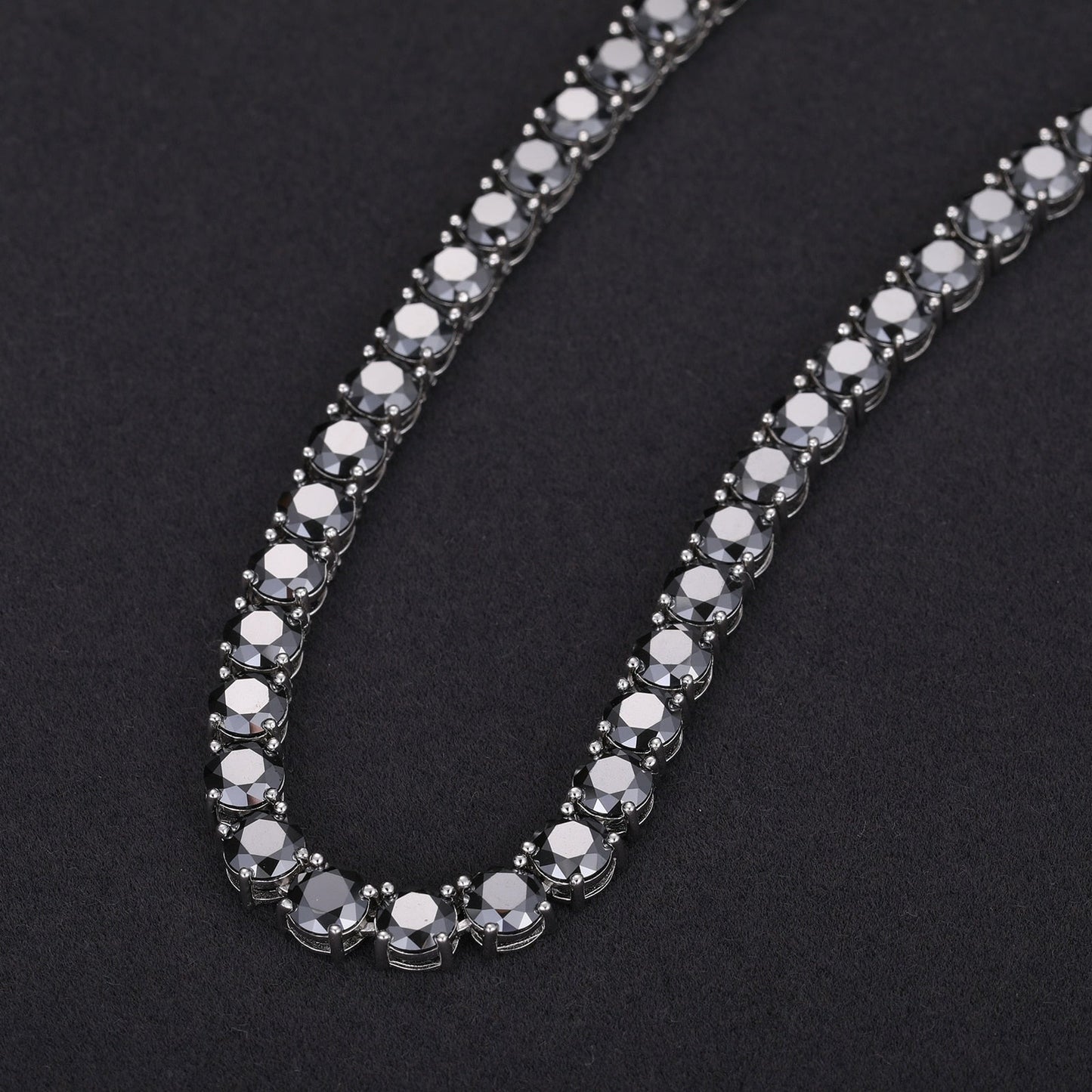 Black Diamond Necklace | Black Diamond Bracelet | Real Diamond Tennis Chain