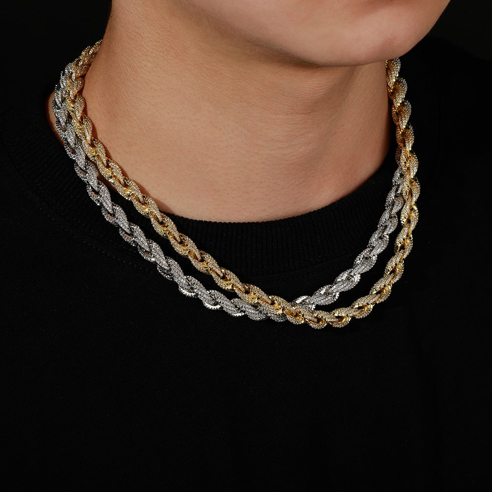 8mm Gold Rope Chain | Silver Rope Chain | Thick Rope Chain Gold