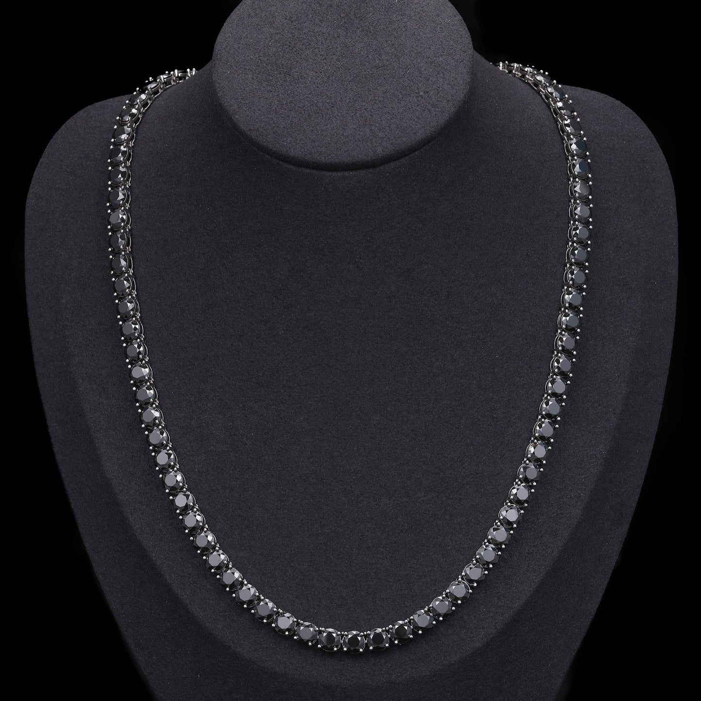 Black Diamond Necklace | Black Diamond Bracelet | Real Diamond Tennis Chain