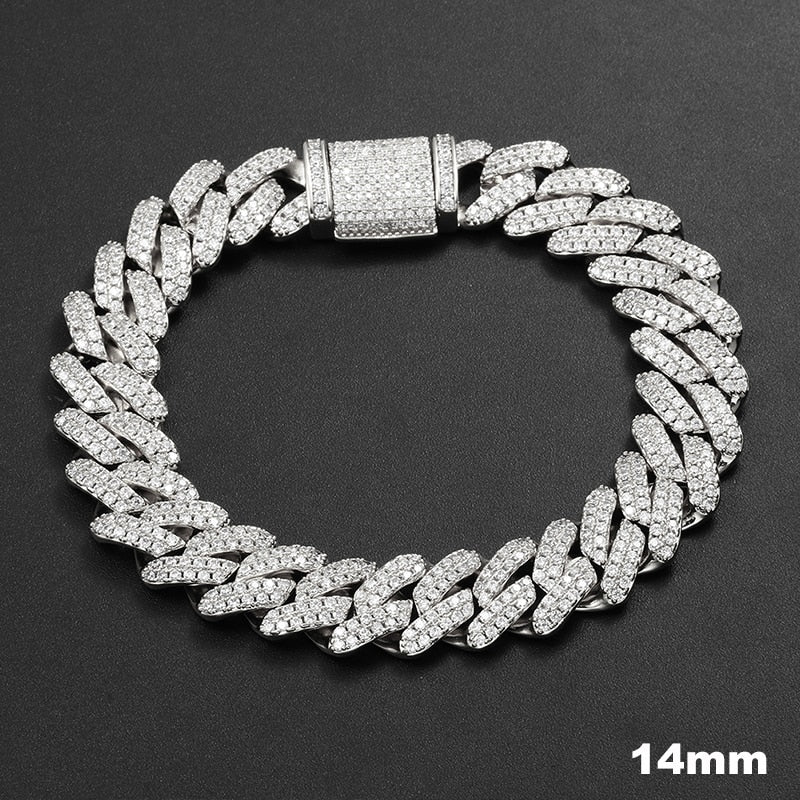 VVS Diamond Cuban Link Bracelet | Iced Out Bracelet Mens Real