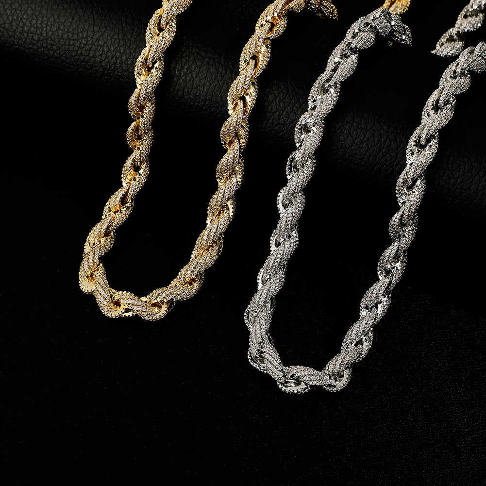 8mm Gold Rope Chain | Silver Rope Chain | Thick Rope Chain Gold