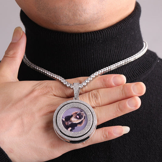 Spinning Photo Locket Necklace | Necklace with Picture Inside