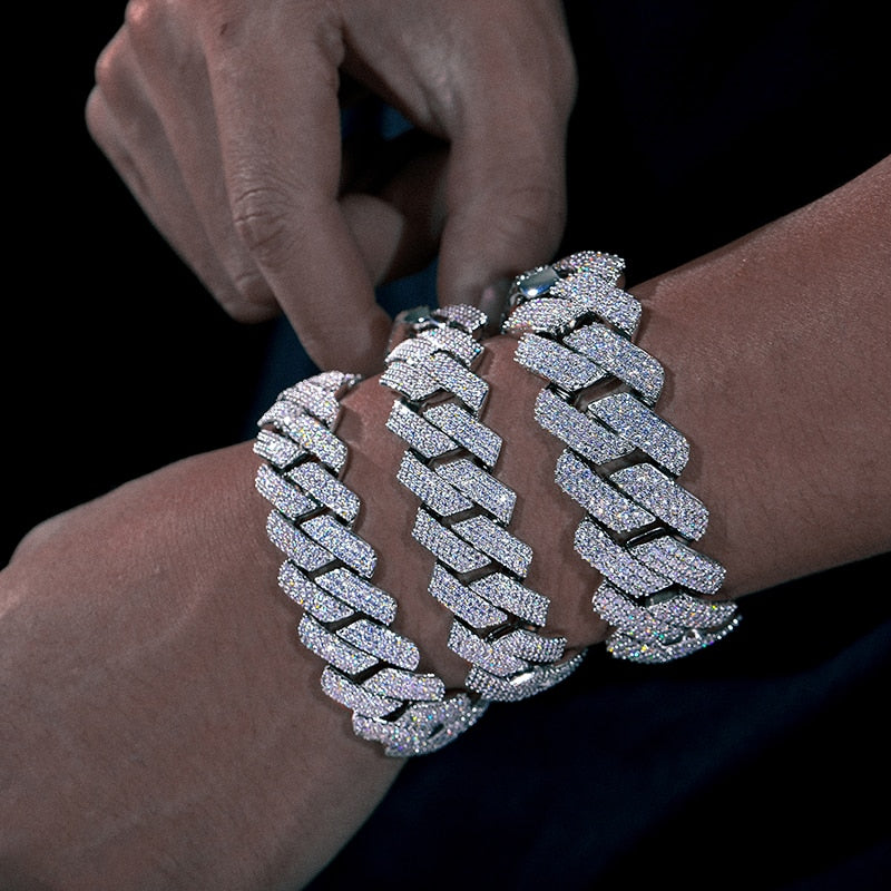 VVS Diamond Cuban Link Bracelet | Iced Out Bracelet Mens Real